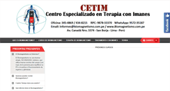 Desktop Screenshot of biomagnetismo.com.pe